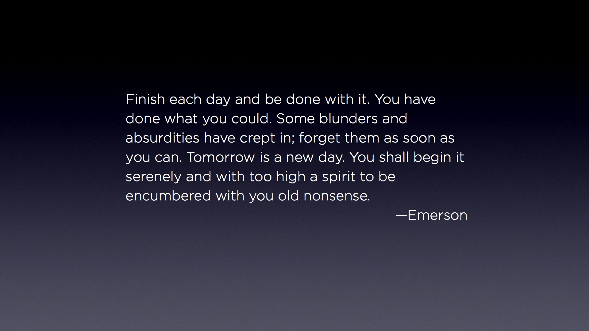 finish each day and be done with it emerson essay finish each day and be done with it emerson essay