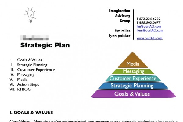 Our first strategic plan using the thing you need to name.