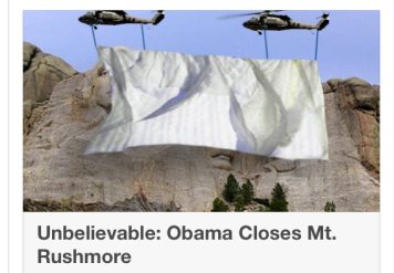 BREAKING: Mt. Rushmore Covered By Giant Bedsheet! America Outraged!