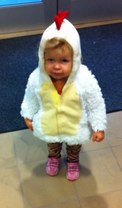 This adorable chicken makes it easy to give the good stuff!  Happy Halloween from Miss Sarah!