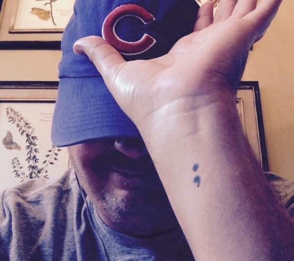 Cubs Fans LOVE the semicolon.