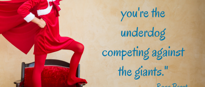 "Life is never more fun than when you're the underdog competing against the giants." Ross Perot