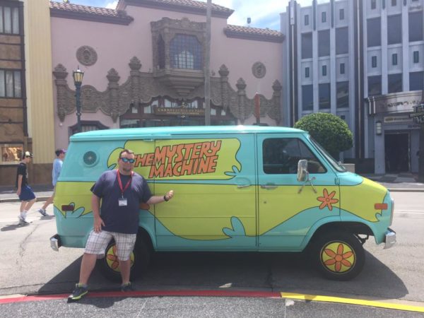 Ryan with the Mystery Machine