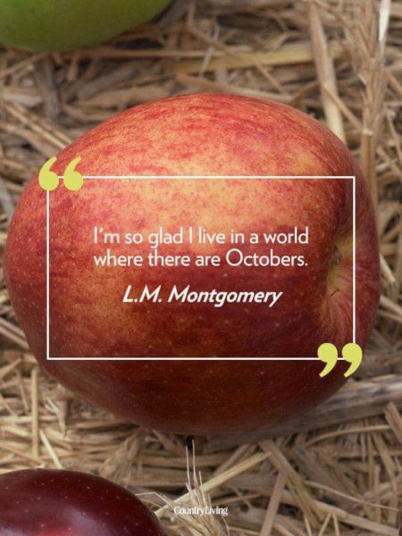 I'm so glad I live in a world where there are Octobers. - L.M. Montgomery
